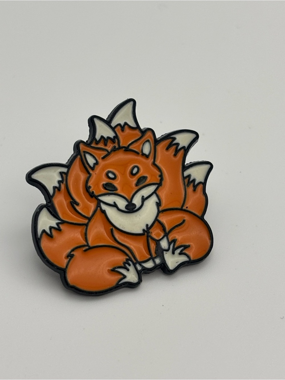 Cute Orange Fox Enamel Pin
